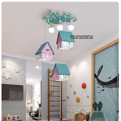 ĐÈN HÌNH NGÔI NHÀ - CÓ THỂ ĐIỀU CHỈNH 3 MÀU KÈM BỘ ĐIỀU KHIỂN TỪ XA